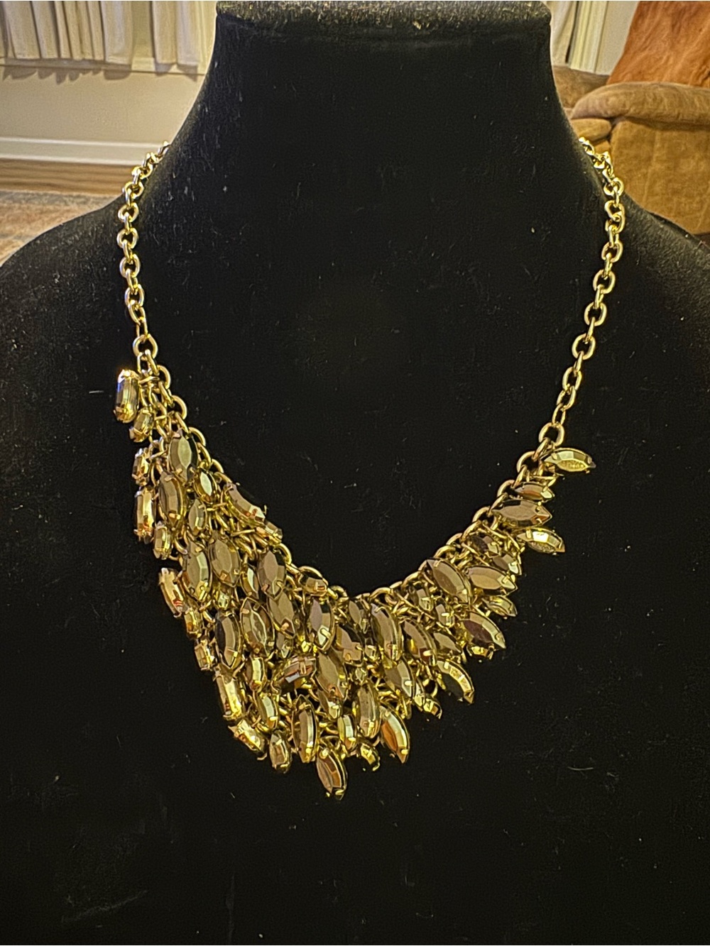 Gold Statement Fringe Necklace - Women Jewelry
